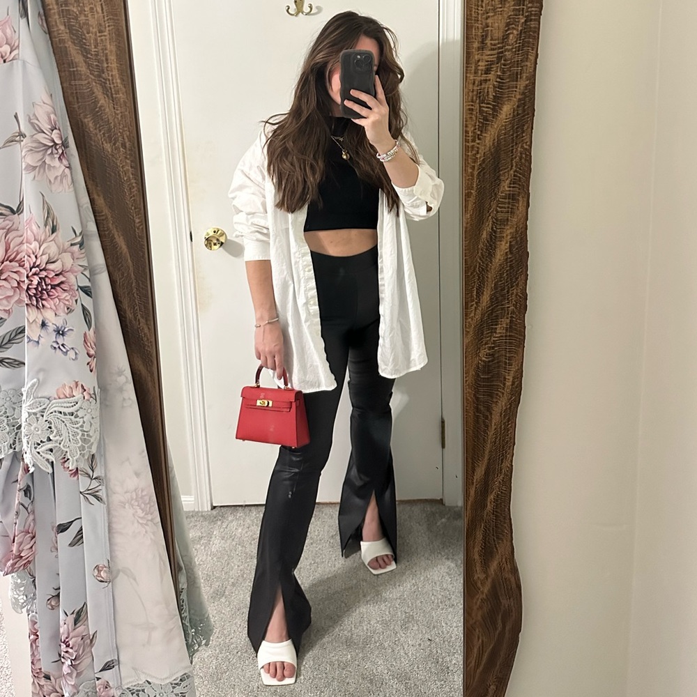 BNWT COMMANDO Faux Leather Front Split Pants